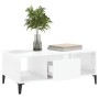 Mesa de centro madera contrachapada blanco brillo 90x50x36,5 cm de vidaXL, Mesas de centro - Ref: Foro24-821070, Precio: 49,2...