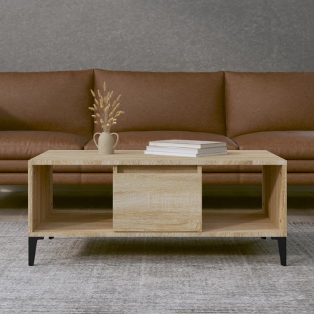 Sonoma oak plywood coffee table 90x50x36.5 cm by vidaXL, Coffee table - Ref: Foro24-821071, Price: 73,83 €, Discount: %