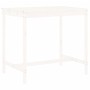 Set de mesa y taburetes altos jardín 5 pzas madera pino blanco