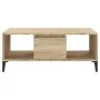 Mesa de centro madera contrachapada roble Sonoma 90x50x36,5 cm de vidaXL, Mesas de centro - Ref: Foro24-821071, Precio: 72,91...