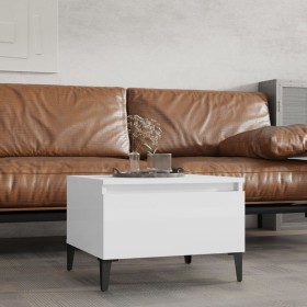 Beistelltisch aus glänzend weißem Sperrholz, 50 x 46 x 35 cm von vidaXL, Seitentische - Ref: Foro24-819520, Preis: 34,17 €, R...