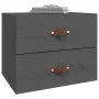 Gray wall bedside table 50x36x40 cm by vidaXL, Lockers and storage cabinets - Ref: Foro24-820980, Price: 47,84 €, Discount: %