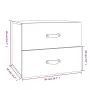 Gray wall bedside table 50x36x40 cm by vidaXL, Lockers and storage cabinets - Ref: Foro24-820980, Price: 47,84 €, Discount: %