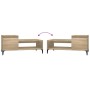 Mesa de centro madera contrachapada roble Sonoma 100x50x45 cm de vidaXL, Mesas de centro - Ref: Foro24-821135, Precio: 49,04 ...