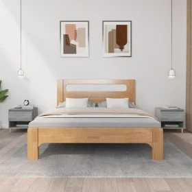 Mesitas de noche 2 uds contrachapada gris Sonoma 50x46x50 cm de vidaXL, Mesitas de noche - Ref: Foro24-819545, Precio: 63,04 ...