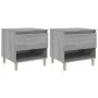 Nachttisch 2 Stück Sonoma grau Sperrholz 50x46x50 cm von vidaXL, Nachttische - Ref: Foro24-819545, Preis: 63,04 €, Rabatt: %