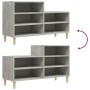 Schuhschrank aus grauem Beton-Sperrholz 102x36x60 cm von vidaXL, Schuhregale und Schuhorganisatoren - Ref: Foro24-819728, Pre...