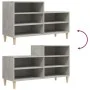 Schuhschrank aus grauem Beton-Sperrholz 102x36x60 cm von vidaXL, Schuhregale und Schuhorganisatoren - Ref: Foro24-819728, Pre...