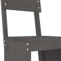 Set de mesa y taburetes altos jardín 3 piezas madera pino gris