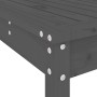 Set de mesa y taburetes altos jardín 3 piezas madera pino gris
