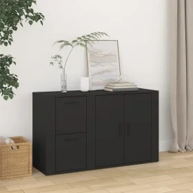 Schwarzes Sperrholz-Sideboard 100x33x59,5 cm von vidaXL, Sideboards - Ref: Foro24-820997, Preis: 107,61 €, Rabatt: %