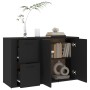 Aparador de madera contrachapada negro 100x33x59,5 cm de vidaXL, Aparadores - Ref: Foro24-820997, Precio: 112,82 €, Descuento: %