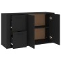 Aparador de madera contrachapada negro 100x33x59,5 cm de vidaXL, Aparadores - Ref: Foro24-820997, Precio: 112,82 €, Descuento: %
