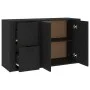 Aparador de madera contrachapada negro 100x33x59,5 cm de vidaXL, Aparadores - Ref: Foro24-820997, Precio: 107,58 €, Descuento: %