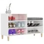 Mueble zapatero madera contrachapada blanco brillo 102x36x60 cm de vidaXL, Zapateros y organizadores de calzado - Ref: Foro24...