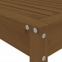 Mesa y taburetes altos de jardín 5 pzas madera pino marrón miel