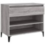 Sonoma gray plywood shoe cabinet 70x36x60 cm by vidaXL, Shoe racks and shoe organizers - Ref: Foro24-819770, Price: 47,09 €, ...