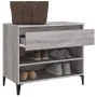 Mueble zapatero madera contrachapada gris Sonoma 70x36x60 cm de vidaXL, Zapateros y organizadores de calzado - Ref: Foro24-81...