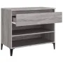 Mueble zapatero madera contrachapada gris Sonoma 70x36x60 cm de vidaXL, Zapateros y organizadores de calzado - Ref: Foro24-81...