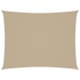 Toldo de vela rectangular tela Oxford beige 4x5 m