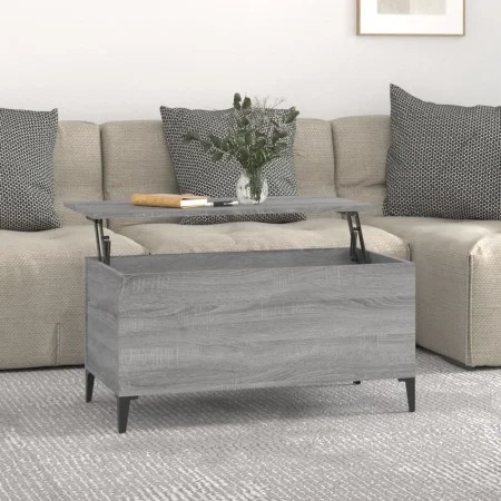 Mesa de centro madera contrachapada gris Sonoma 90x44,5x45 cm de vidaXL, Mesas de centro - Ref: Foro24-819594, Precio: 69,45 ...