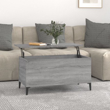 Sonoma gray plywood coffee table 90x44.5x45 cm by vidaXL, Coffee table - Ref: Foro24-819594, Price: 70,33 €, Discount: %