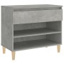 Mueble zapatero madera contrachapada gris hormigón 70x36x60 cm de vidaXL, Zapateros y organizadores de calzado - Ref: Foro24-...