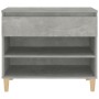 Mueble zapatero madera contrachapada gris hormigón 70x36x60 cm de vidaXL, Zapateros y organizadores de calzado - Ref: Foro24-...