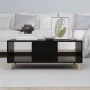 Mesa de centro madera contrachapada negro 90x50x36,5 cm de vidaXL, Mesas de centro - Ref: Foro24-821061, Precio: 49,22 €, Des...