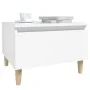 Mesa auxiliar de madera contrachapada blanco 50x46x35 cm de vidaXL, Mesas auxiliares - Ref: Foro24-819500, Precio: 46,26 €, D...