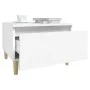 Mesa auxiliar de madera contrachapada blanco 50x46x35 cm de vidaXL, Mesas auxiliares - Ref: Foro24-819500, Precio: 46,26 €, D...