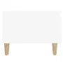Mesa auxiliar de madera contrachapada blanco 50x46x35 cm de vidaXL, Mesas auxiliares - Ref: Foro24-819500, Precio: 46,26 €, D...