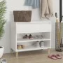 Glossy white plywood shoe cabinet 70x36x60 cm by vidaXL, Shoe racks and shoe organizers - Ref: Foro24-819758, Price: 53,18 €,...