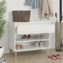 Glossy white plywood shoe cabinet 70x36x60 cm by vidaXL, Shoe racks and shoe organizers - Ref: Foro24-819758, Price: 53,18 €,...