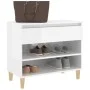 Glossy white plywood shoe cabinet 70x36x60 cm by vidaXL, Shoe racks and shoe organizers - Ref: Foro24-819758, Price: 53,18 €,...