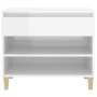 Glossy white plywood shoe cabinet 70x36x60 cm by vidaXL, Shoe racks and shoe organizers - Ref: Foro24-819758, Price: 53,18 €,...