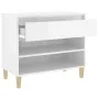 Glossy white plywood shoe cabinet 70x36x60 cm by vidaXL, Shoe racks and shoe organizers - Ref: Foro24-819758, Price: 53,18 €,...
