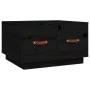 Solid black pine wood coffee table 60x53x35 cm by vidaXL, Coffee table - Ref: Foro24-820970, Price: 68,35 €, Discount: %