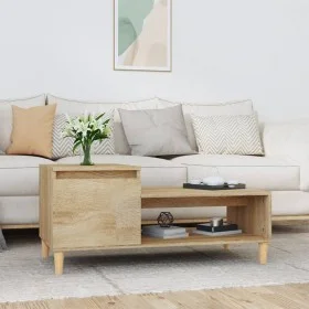 Couchtisch aus Sonoma-Eichensperrholz, 100 x 50 x 45 cm von vidaXL, Couchtisch - Ref: Foro24-821127, Preis: 52,79 €, Rabatt: %