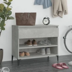 Mueble zapatero madera contrachapada gris hormigón 70x36x60 cm by vidaXL, Shoe racks and shoe organizers - Ref: Foro24-819768...