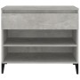 Mueble zapatero madera contrachapada gris hormigón 70x36x60 cm by vidaXL, Shoe racks and shoe organizers - Ref: Foro24-819768...