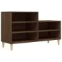 Mueble zapatero madera contrachapada roble marrón 102x36x60 cm de vidaXL, Zapateros y organizadores de calzado - Ref: Foro24-...