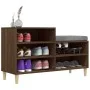 Mueble zapatero madera contrachapada roble marrón 102x36x60 cm de vidaXL, Zapateros y organizadores de calzado - Ref: Foro24-...