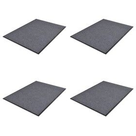 PVC doormats 4 units gray 90x60 cm by vidaXL, Doormats - Ref: Foro24-278749, Price: 76,92 €, Discount: %