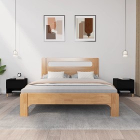 Mesitas de noche 2 uds contrachapada negro 50x46x50 cm de vidaXL, Mesitas de noche - Ref: Foro24-819535, Precio: 64,14 €, Des...