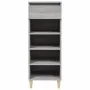 Mueble zapatero madera contrachapada gris Sonoma 40x36x105 cm de vidaXL, Zapateros y organizadores de calzado - Ref: Foro24-8...