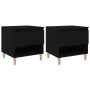Mesitas de noche 2 uds contrachapada negro 50x46x50 cm de vidaXL, Mesitas de noche - Ref: Foro24-819535, Precio: 64,07 €, Des...