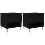 Mesitas de noche 2 uds contrachapada negro 50x46x50 cm de vidaXL, Mesitas de noche - Ref: Foro24-819535, Precio: 63,60 €, Des...