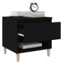 Mesitas de noche 2 uds contrachapada negro 50x46x50 cm de vidaXL, Mesitas de noche - Ref: Foro24-819535, Precio: 64,07 €, Des...
