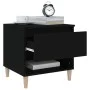 Mesitas de noche 2 uds contrachapada negro 50x46x50 cm de vidaXL, Mesitas de noche - Ref: Foro24-819535, Precio: 63,60 €, Des...